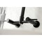 Gourmetier GS8180DL 2-Handle Wall Mount Pull-Down Kitchen Faucet, Matte Black GS8180DL - alternate 2